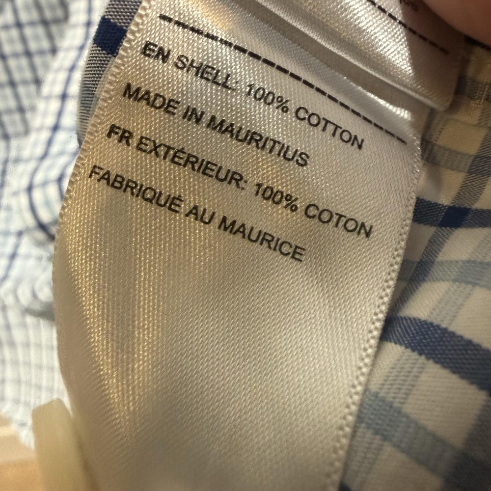 UNTUCKit Shirt Mens Small Blue Ruffino Check Wrinkle Free Long Sleeve Button Up - Picture 5 of 8